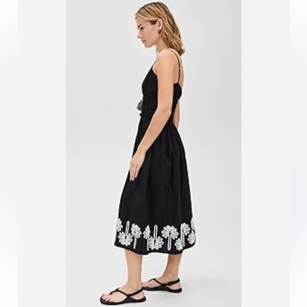 Rails Baja Dress In Black
Ivory Palm Trees Black Embroidered Sundress w Tassel S - Picture 6 of 15